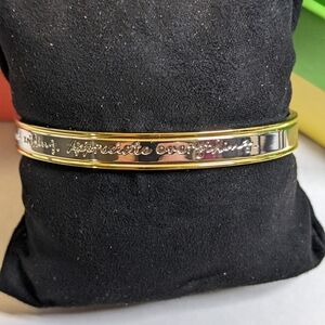 Rustic‎ Cuff Gold & Silver Bangle  "Expect Nothing Appreciate Everything"